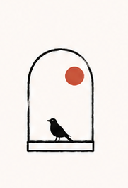 Pájaro junto a una ventana